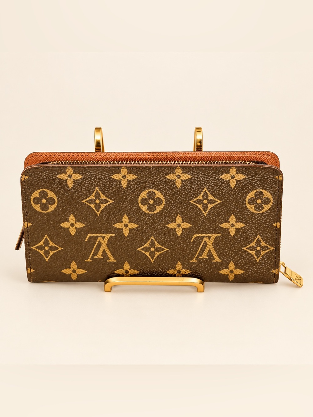 Louis Vuitton Monogram Zipper round Mid size wallet